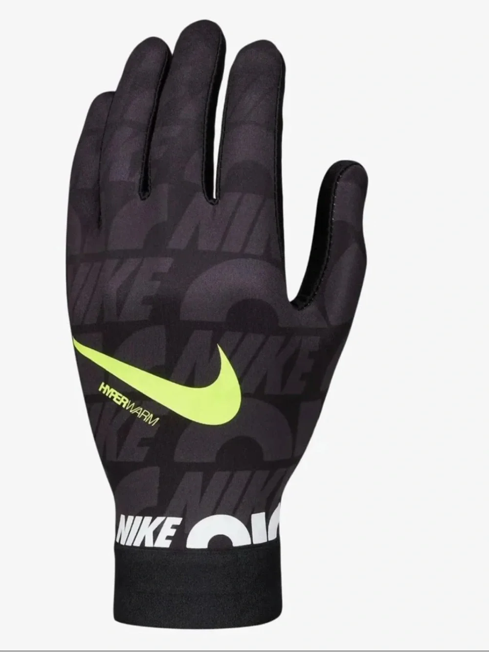 Nike HyperWarm Gloves Boys Size S (8–10) Black Thermal Sports Running